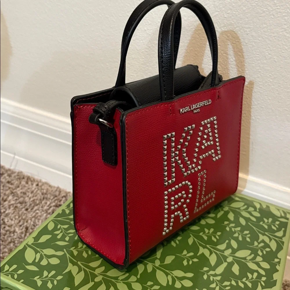 Karl Lagerfeld Red Crossbody Bag NWT - Picture 2 of 8